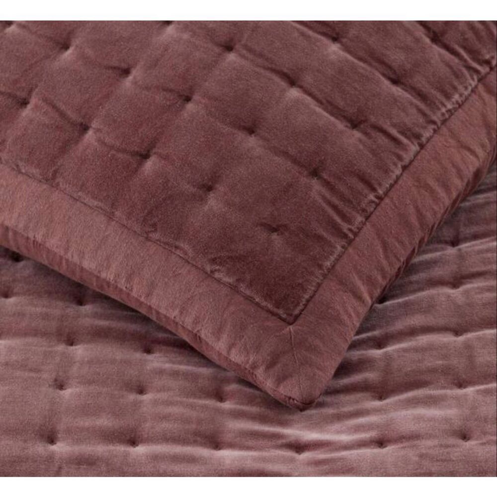 The Company Store Luxury Tufted Stitch Velvet Quilted Bordeaux Sham, Standard - Picture 4 of 10
